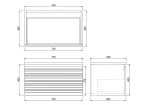 Sedona Matte Black Fluted Wall Hung PVC Cabinet LK-MS750W-MB - Image 3