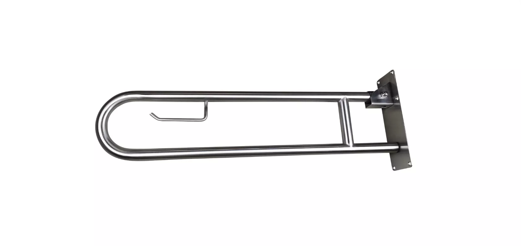map-1031-692f0c4383c87 Bradley Australia MAPS Drop Down Satin SS Grab Rail with Toilet Roll Holder MAP-1031 - Image 1