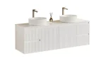 Crete Modern Wall Hung Vanity Matte White LK-MC154W-MW - Image 3