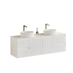 Crete Modern Wall Hung Vanity Matte White LK-MC154W-MW - Image 2