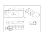 Roccia Solid Surface Stone Wall Hung Basin LK-SRW900-MW - Image 6