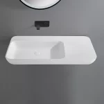 Roccia Solid Surface Stone Wall Hung Basin LK-SRW900-MW